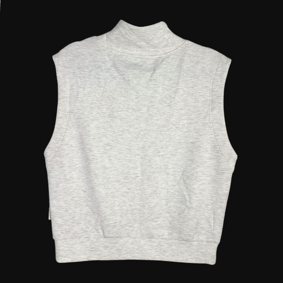 VARLEY Loretta Half Zip Sleeveless Vest Top DoubleSoft Light Heather Grey Medium - Picture 6 of 10